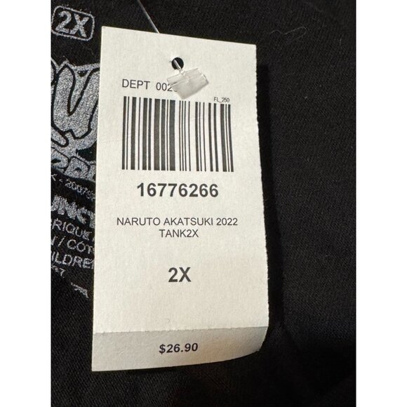 Hot Topic Naruto Shippuden Akatsuki Cloud Tank Top - Picture 10 of 11